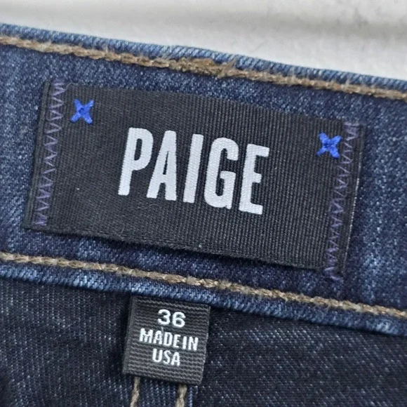 Paige Federal Men's Jeans Size 36 Dark Wash Denim Made in USA - Picture 3 of 9